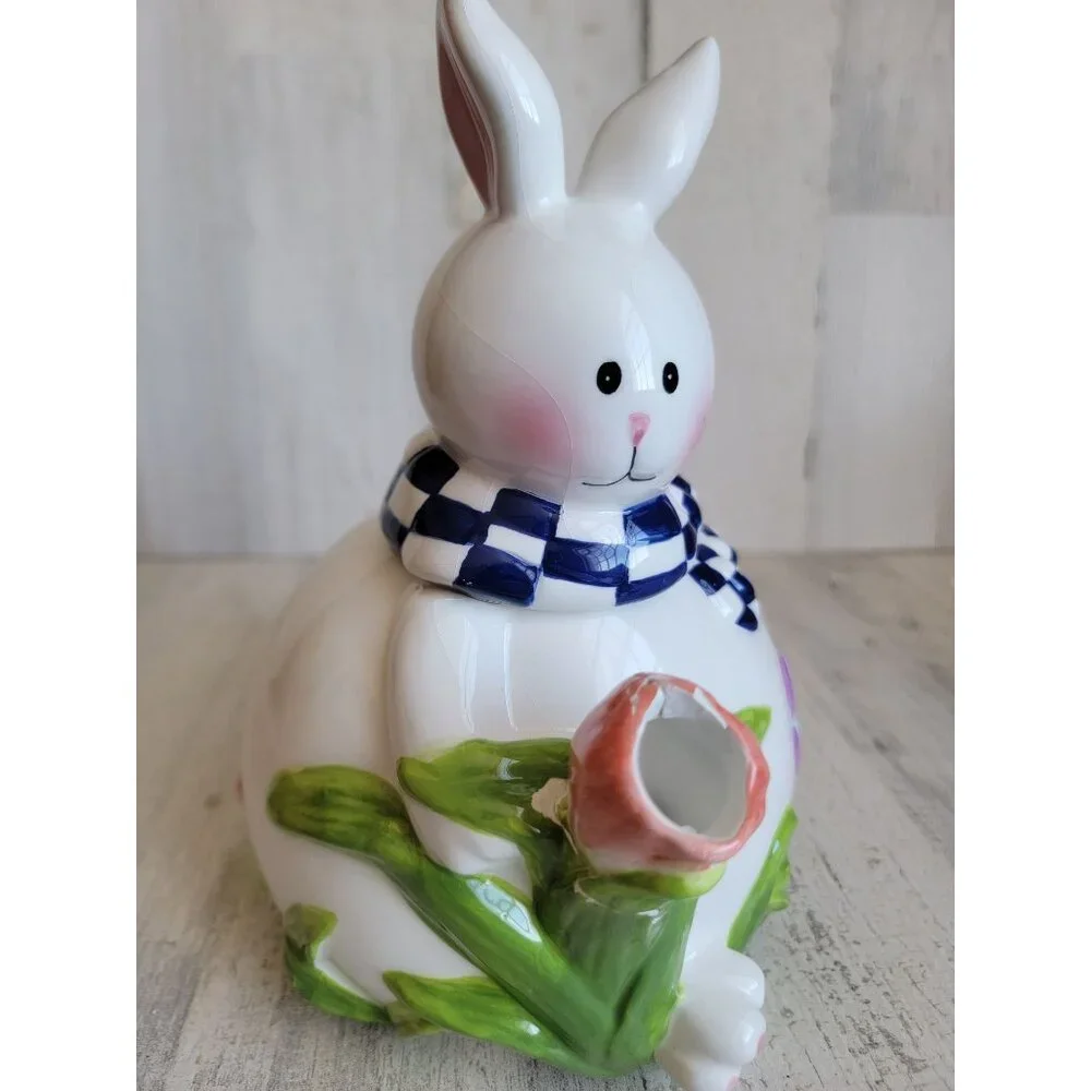 Mercuries Rabbit‎ bunny AS IS Teapot spring tulip